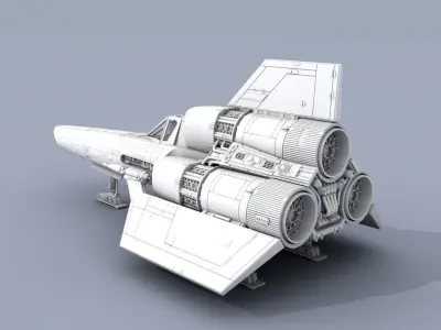 Original BattleStar Galactica Colonial Viper 1-24 scale 3D print model