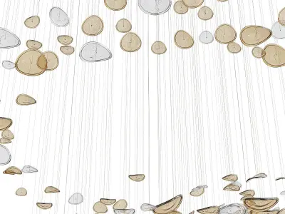 Chandelier drop Low-poly 3D model