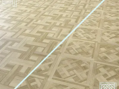 Parquet - Laminate - Wooden floor 2 in 1 Low-poly 3D model 154