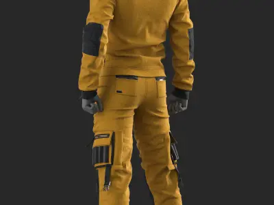 Mens Uniform - Marvelous Designer with Video Process 3D model