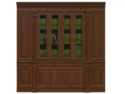 Built-in bookcase 1500 3D model