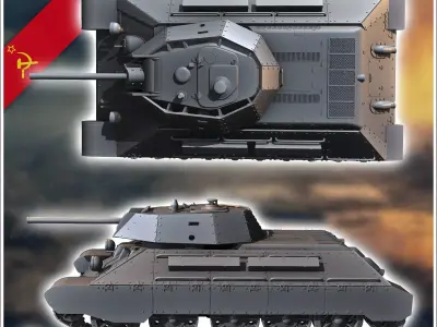 T-3476 model 194142 Ekranami with up-armour - Soviet army WW2 Se 3D print model