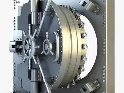 Bank vault door v 1 3D model