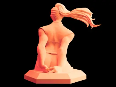 Street Fighter Laura Matsuda 3D Print Statue STL Files 3D print model