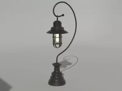 Lantern Desk Lamp Low-poly 3D model