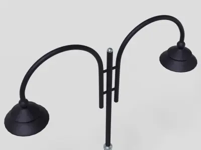 Street lamp pole Low-poly 3D model