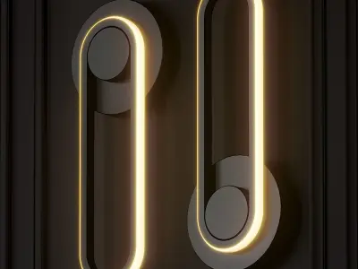 Modern Iron Wall Lamp 3D model