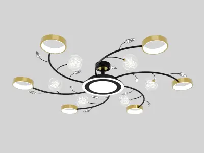LED chandelier for the room 3D model