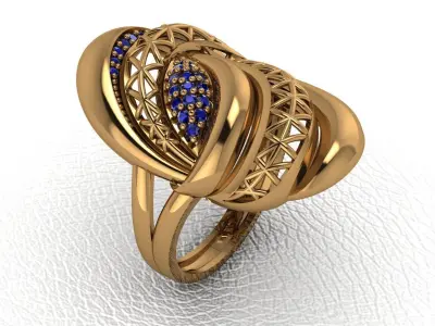 ring 8 piece drawing 3d rihone drawing ring rings ring models 3D print model