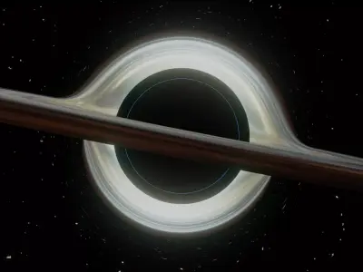 Interstellar Black hole Low-poly 3D model