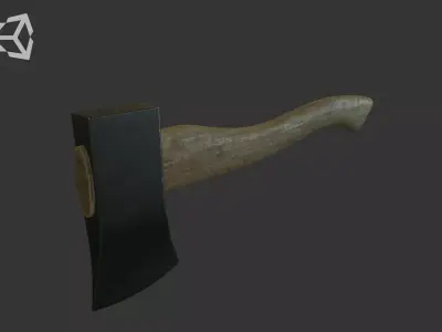 Wooden axe - PBR Low-poly 3D model