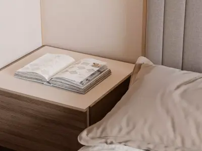warm and cozy bedroom 3D model