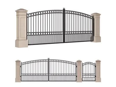 Gates in classic style Entrance Forged 3D model