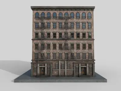  2-10 Old New york buildings Industrial 1930  3D model