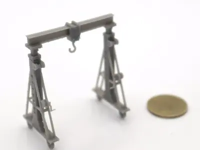 HO Small gantry crane train model  3D print model