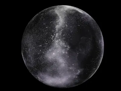 UNITY PROJECT SPACE SKY BUNDLE 10 Cosmic skies Low-poly 3D model