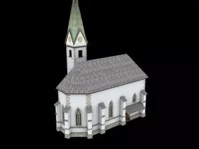 Church 1 Low-poly 3D model