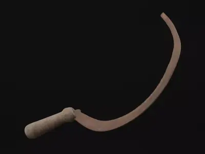 Rusty Sickle Low-poly 3D model