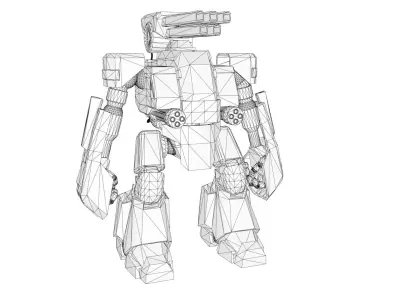Robot Mecha Militar 3D model