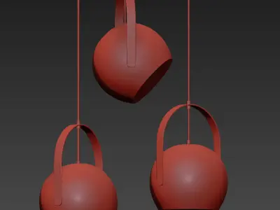 Kitchen Pendant Lighting Low-poly 3D model