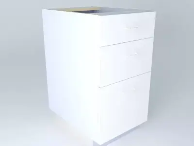 DB3D-4 cabinet with three drawers Free 3D model