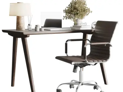 Workplace - Home offfice set - office furniture 40 3D model