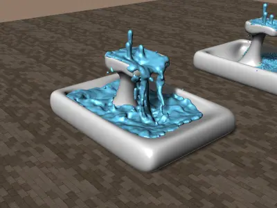 Modern Smooth Fountains 3D model