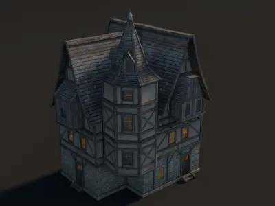 Fantasy Medieval House 06 3D model