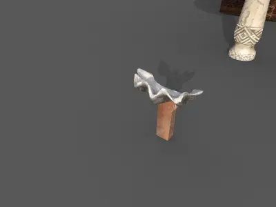 Church props Low-poly 3D model