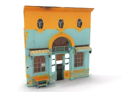 Charming Boutique Cafe model pack Low-poly 3D model