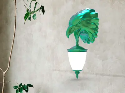 Eagle Head Wall Lamp 3D print model buy