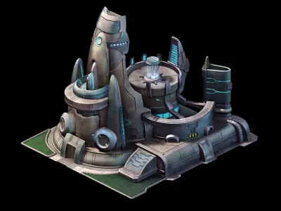 Different dimension - building - energy storage field 02 3D model