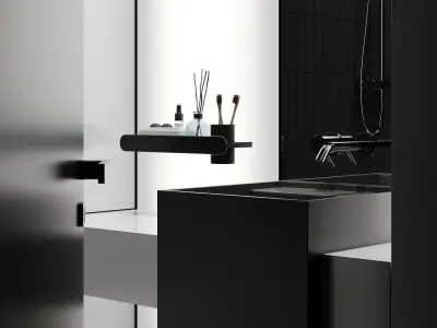 AR-24073 Black Box - Bathroom 3D Scene Free 3D model