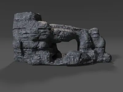 Cliff Rock 009 Low-poly 3D model