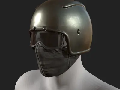 Helmet scifi military combat protection safety futuristic Low-poly 3D model