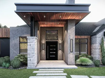 Modern House Stl-dae Digital File 3D print model