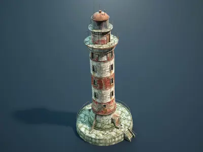 Abandoned Lighthouse Game Ready Low-poly 3D model
