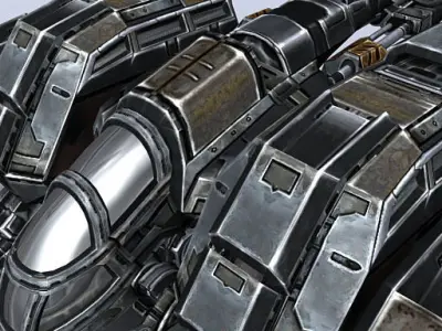 3DRT - Sci-Fi Dropship 4 Low-poly 3D model