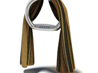 Towell Hanging On Rack 3D model