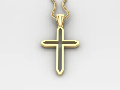 Cross Light Gold 4CP047 3DM STL 3D print model