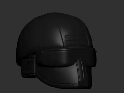 helmet high poly sculpt 3d printable ver 7 3D model 3D model