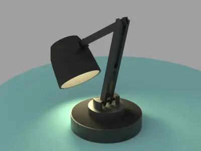 Table Lamp Old School Low-poly 3D model