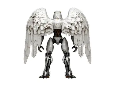 Eagle Cyborg Low-poly 3D model