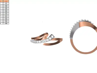 Ladies-Elegant Stone Rings For Womens 156 3D print model