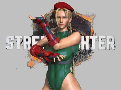 cammy white street fighter 6 classic costume 3D print model