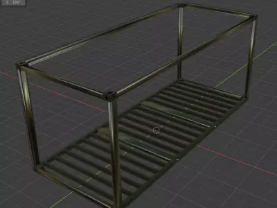Basic Intermodal Shipping Container Frame Free 3D model