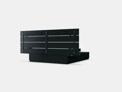 NORDLI Bed frame with container headrest Low-poly 3D model