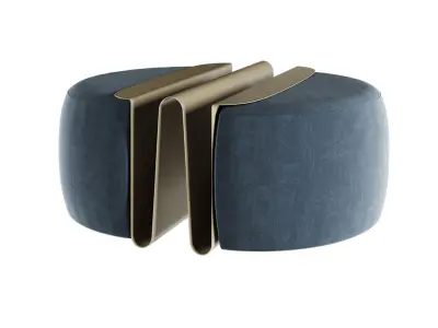 Natuzzi WAVE pouf 3D model