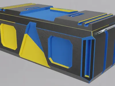 Box Loot Container SCI-Fi 3D model