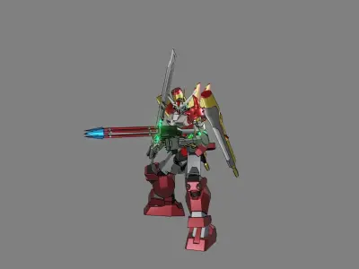 Attacker Gundam 18 3D model